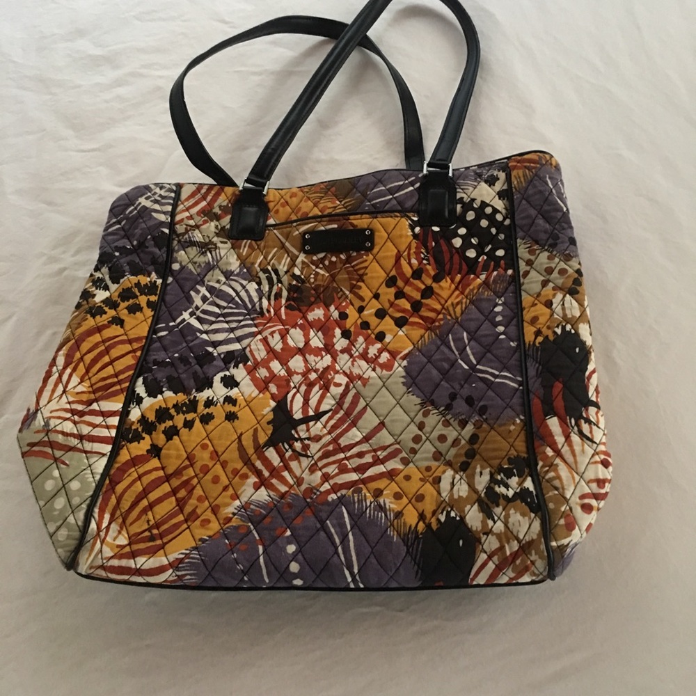 Vera Bradley quilted tote bag in autumn hues